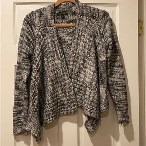 EUC Ann Taylor Heathered Gray Wrap Cardigan